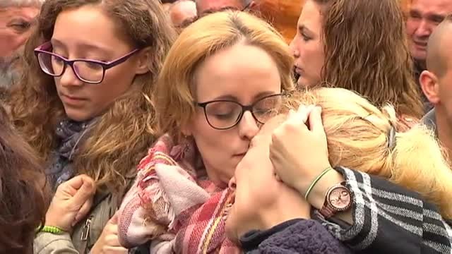 Despedida multitudinaria en Jódar a los cuatro jóvenes fallecidos en un accidente de tráfico