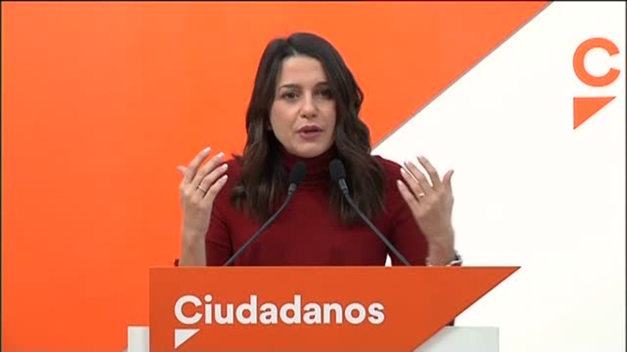 Arrimadas: "Pedimos a Sánchez que cumpla su palabra y convoque elecciones lo antes posible"