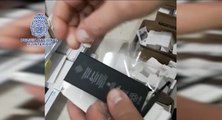 Detenido por comercializar con baterías falsas de móviles