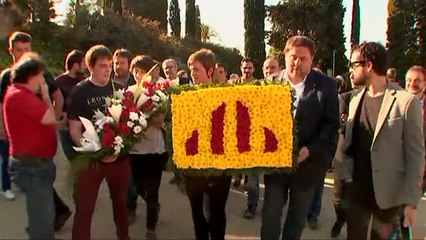 El independentismo homenajea al president Companys