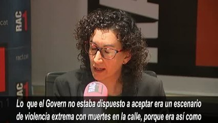 Marta Rovira afirma que el Gobierno amenazó con que "habría muertes en la calle" si seguían con la DUI