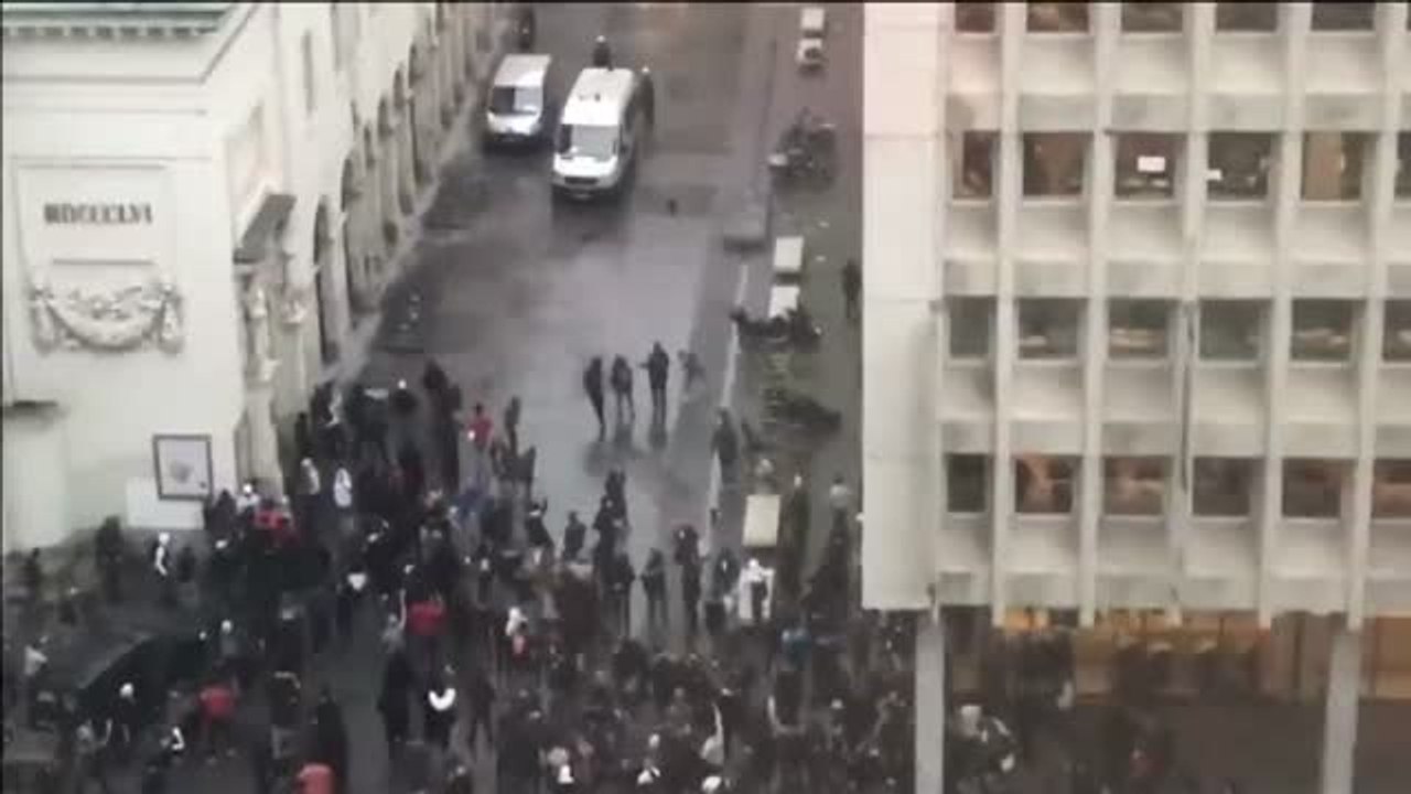 Disturbios en Bruselas durante la grabación de un vídeo musical