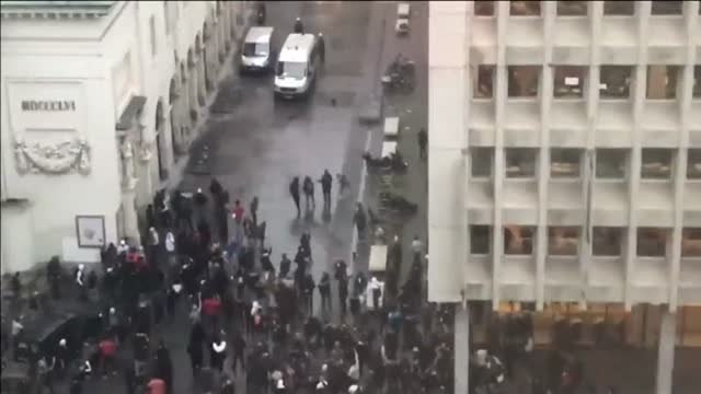 Disturbios en Bruselas durante la grabación de un vídeo musical