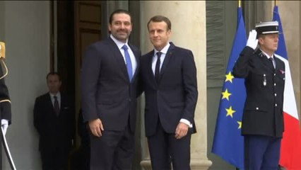 Saad Hariri se reúne con Emmanuel Macron en París