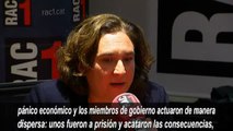 Colau pide explicaciones al Govern de Puigdemont por la DUI
