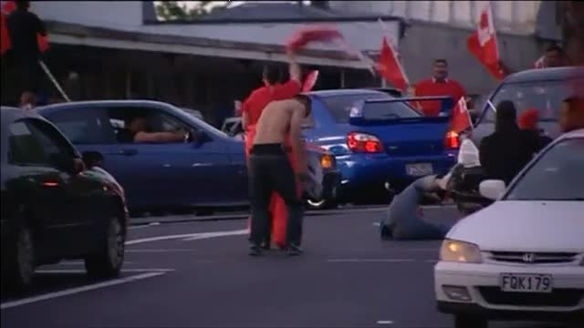 Disturbios en Nueva Zelanda tras un partido del Mundial de Rugby entre Nueva Zelanda y Tonga
