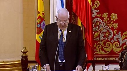 El presidente del Estado israelí afirma en el Senado que España es una "única entidad estatal soberana"