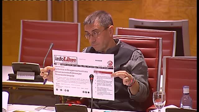 Acusan sin pruebas a Podemos de financiarse ilegalmente en la Comisión de Investigación del Senado