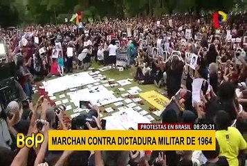 Brasil: miles marchan en conmemoración a golpe militar de 1964