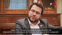 Entrevista Pere Aragonès PSC Comuns