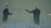 Sesión bajo mínimos en la Ciudad Deportiva del Barça