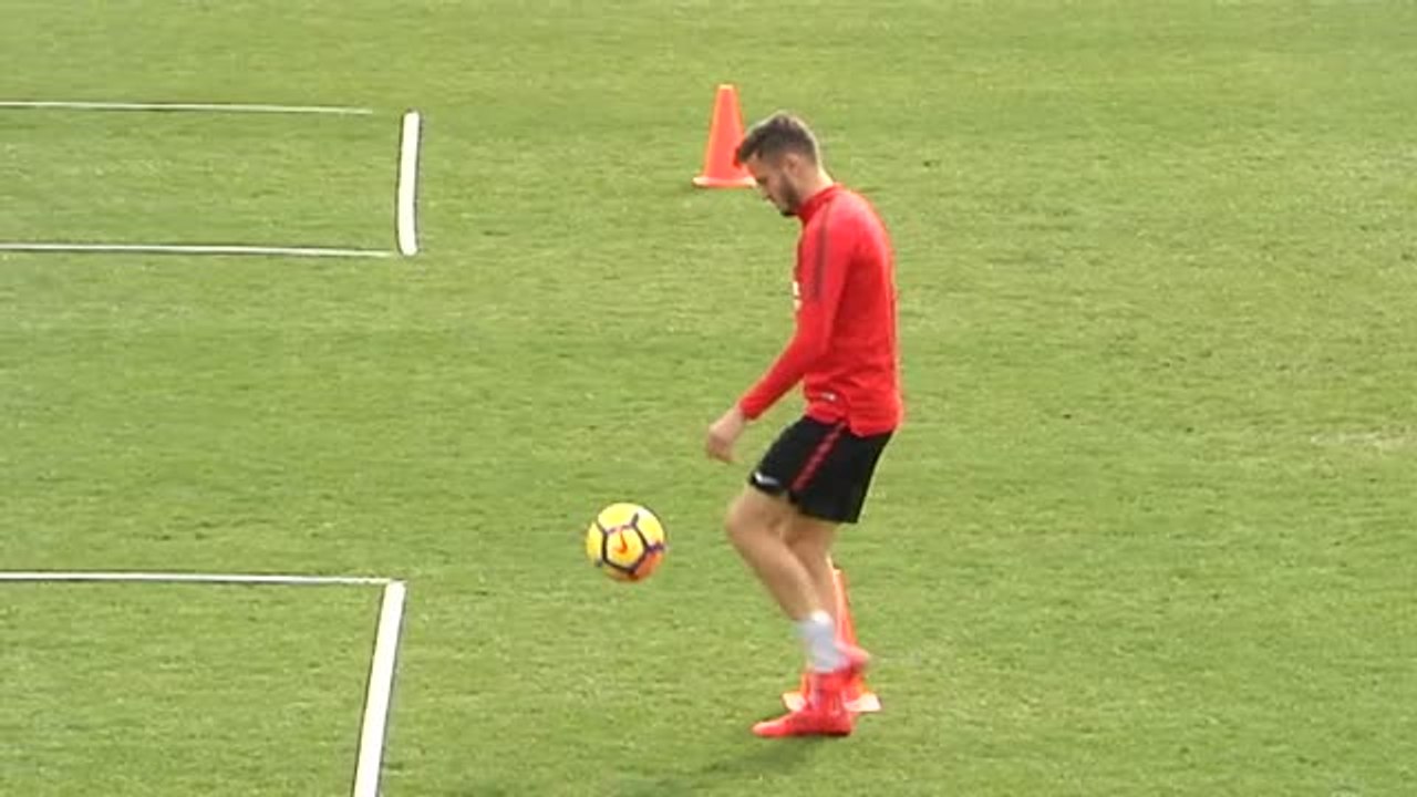 El Atlético prepara el partido contra el Deportivo