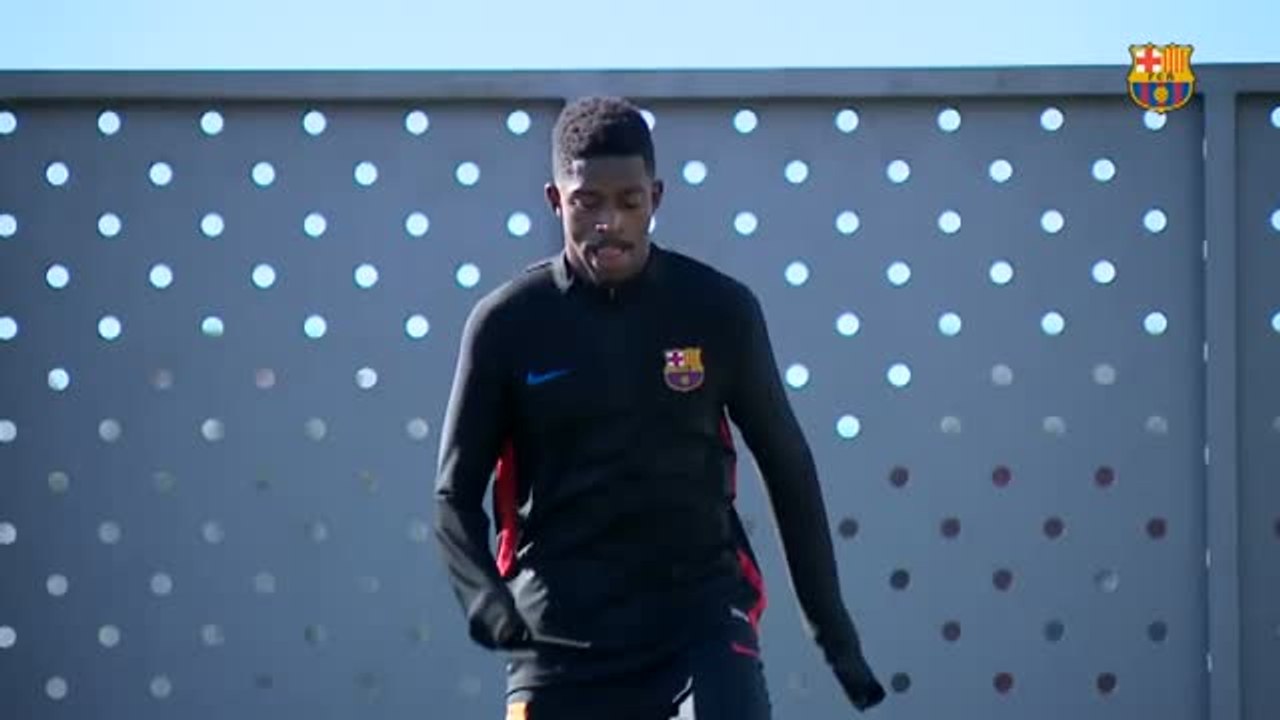 Dembélé ya trabaja para llegar al Clásico frente al Real Madrid