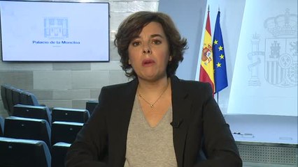 Sáenz de Santamaría sobre el acuerdo del 155: "El Senado tiene capacidad para valorar las circunstancias que se vayan produciendo"