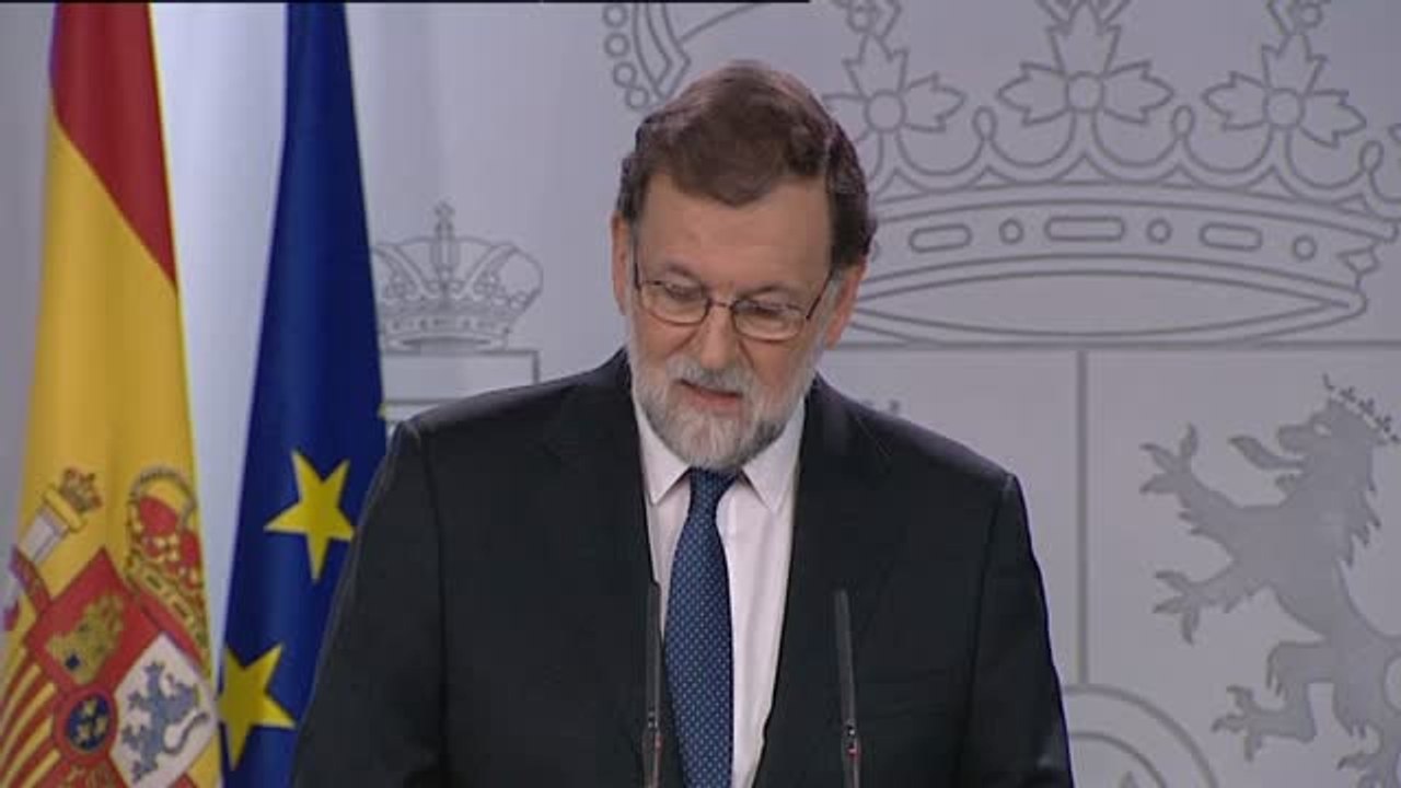 Mariano Rajoy: "No se acaba con el autogobierno, se cesa a las personas que lo han puesto en peligro"
