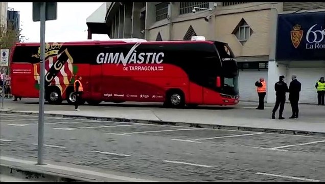 Real Zaragoza-Nàstic: Llegada del Nàstic de Tarragona