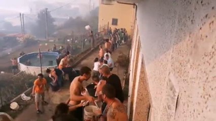 La solidaridad apagó las llamas en Baiona