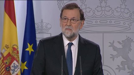 Rajoy anuncia el cese como president de Carles Puigdemont y de todo el Govern de Cataluña