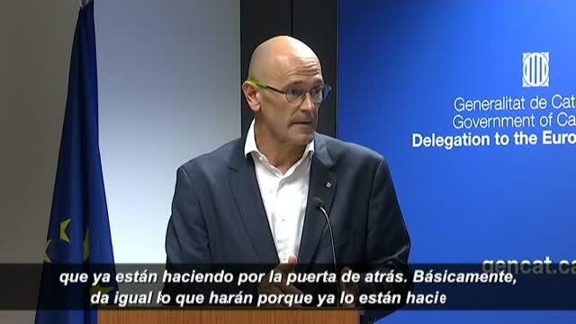 Romeva acusa al Gobierno de estar aplicando el 155 por la puerta de atrás y dice que no darán un paso atrás