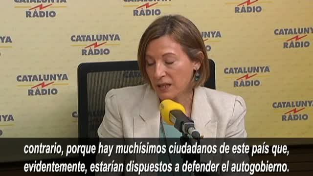 Forcadell considera que la aplicación del artículo 155 sería un error muy grave