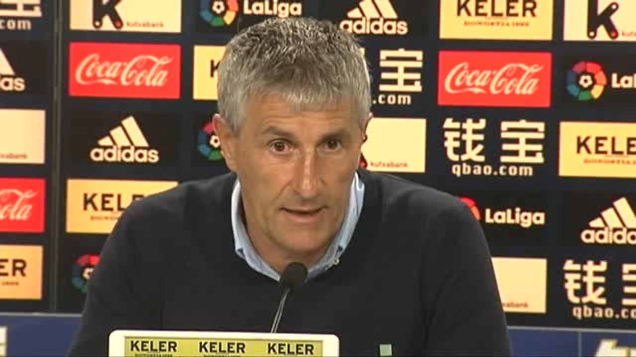 Quique Setién: "El partido ha sido un homenaje al fútbol"