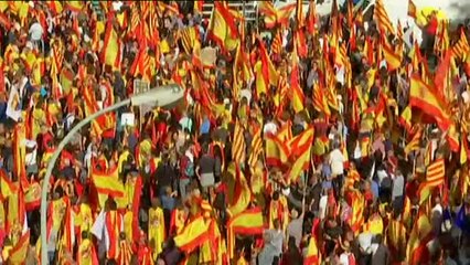 Arranca en Barcelona la manifestación por la unidad de España