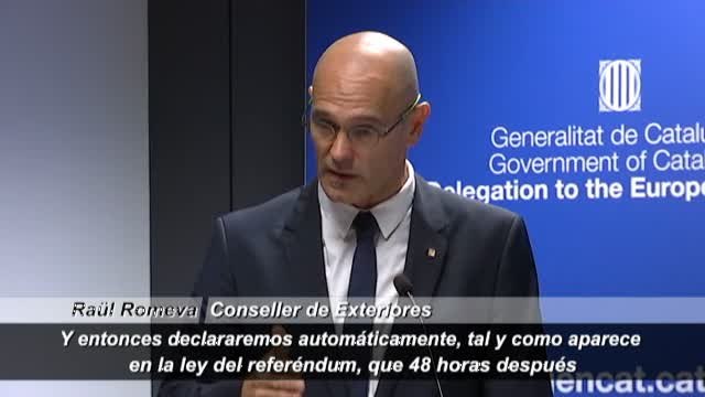 Romeva defiende en Bruselas la declaración de independencia 48 horas después si gana el 'sí'