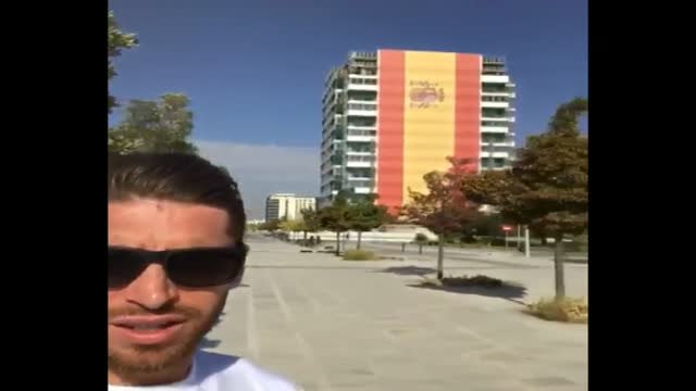 Sergio Ramos, orgulloso de la bandera de España