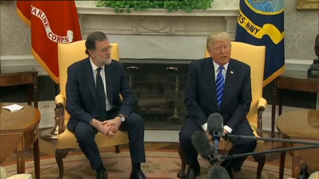 Rajoy y Trump en el Despacho Oval