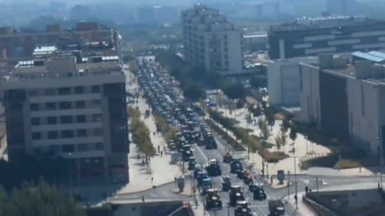 Tractorada en defensa de la libertad en las calles de Lleida