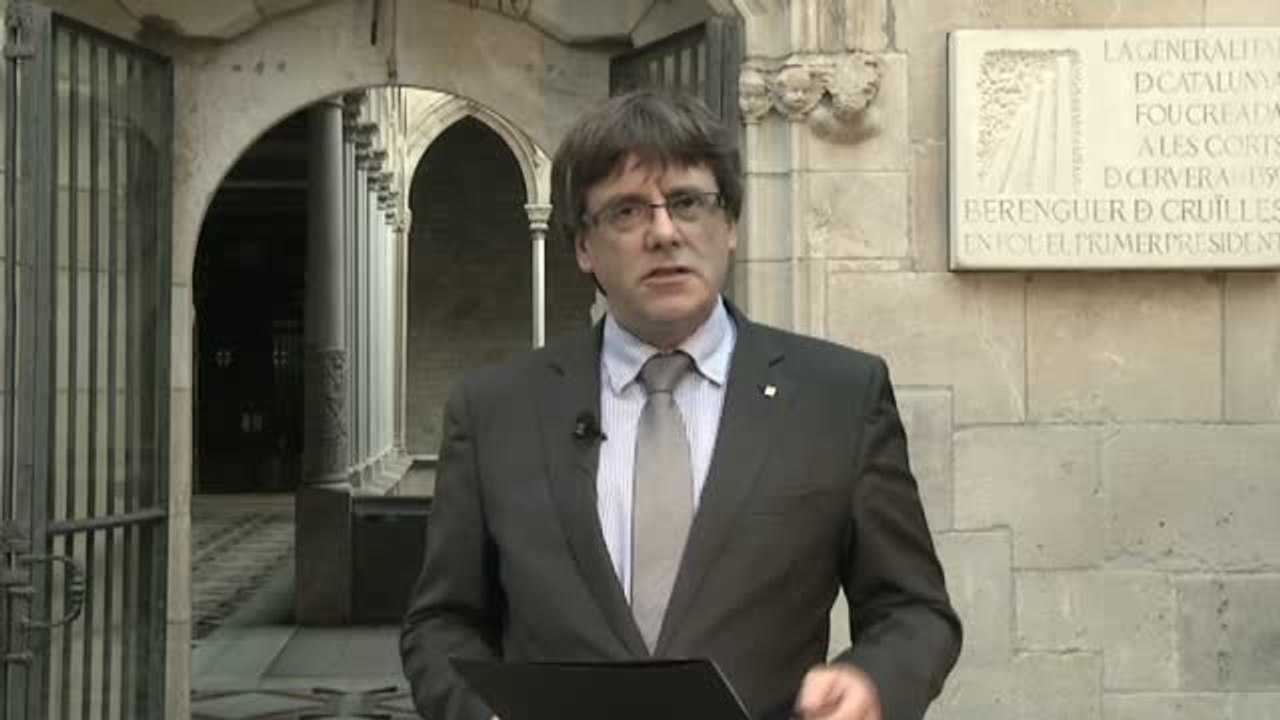 Puigdemont: "Estoy completamente seguro que ganaremos el desafío que nos plantea un Estado autoritario"