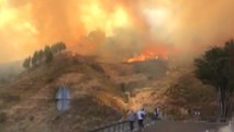Un incendio arrasa el centro de la isla de Gran Canaria