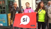 Manifestación en Bilbao a favor del referéndum independentista en Cataluña
