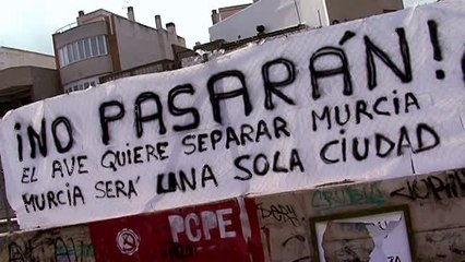 Lucha de los vecinos de Murcia por el soterramiento de las vías del AVE