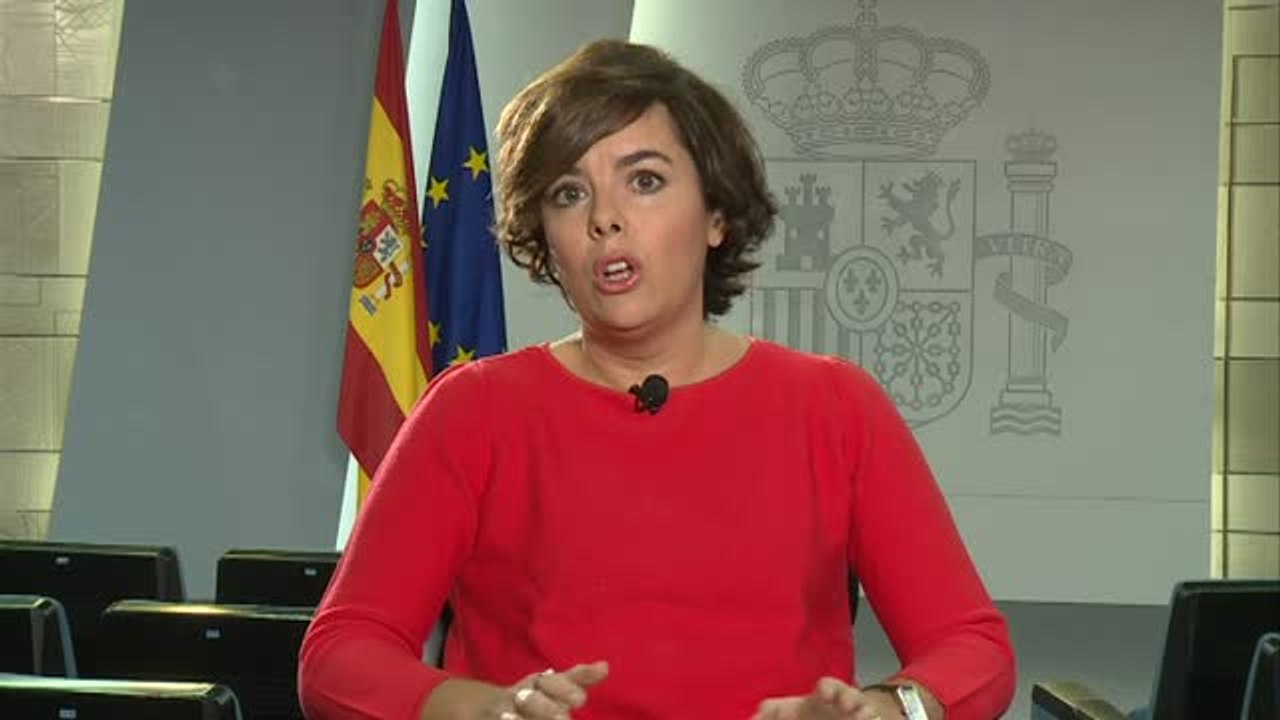 Sáenz de Santamaría sobre Cataluña: "Ningún diálogo es posible mientras no den marcha atrás"