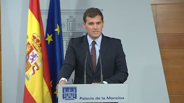 Rivera: El Gobierno, Ciudadanos y PSOE estamos juntos en la defensa de la democracia