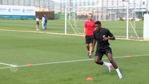 Dembélé ya entrena con el Barça