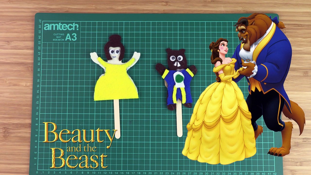 How To Make.. Finger Puppets of Beauty And The Beast Characters Crafts ...