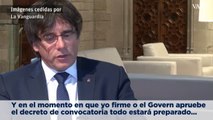 Puigdemont confirma que las urnas están preparadas