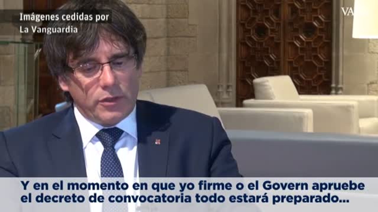 Puigdemont confirma que las urnas están preparadas