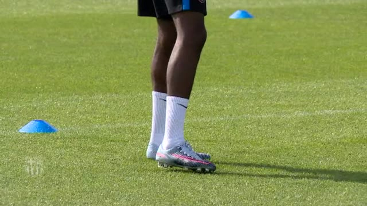 Entrenamiento bajo mínimos en el Barça