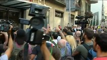 Tensión entre manifestantes fascistas y antifascistas en Barcelona