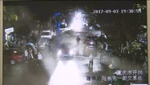 Un niño salva su vida milagrosamente tras ser atropellado por un coche en China
