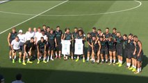 La plantilla de fútbol del Real Madrid envía un mensaje de ánimo a Sergio Llull