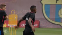 Sesión de recuperación en el Barça con la mente puesta en la Supercopa