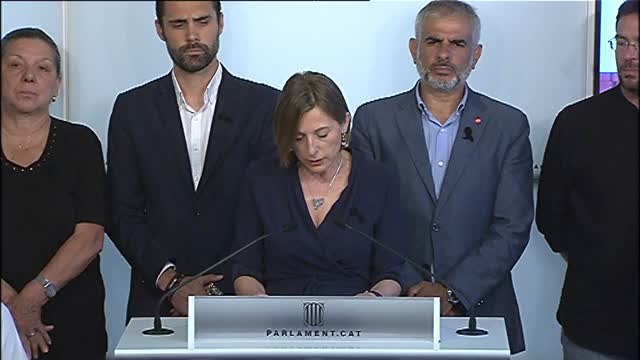 El Parlament catalán condena los atentados de Barcelona y Cambrils
