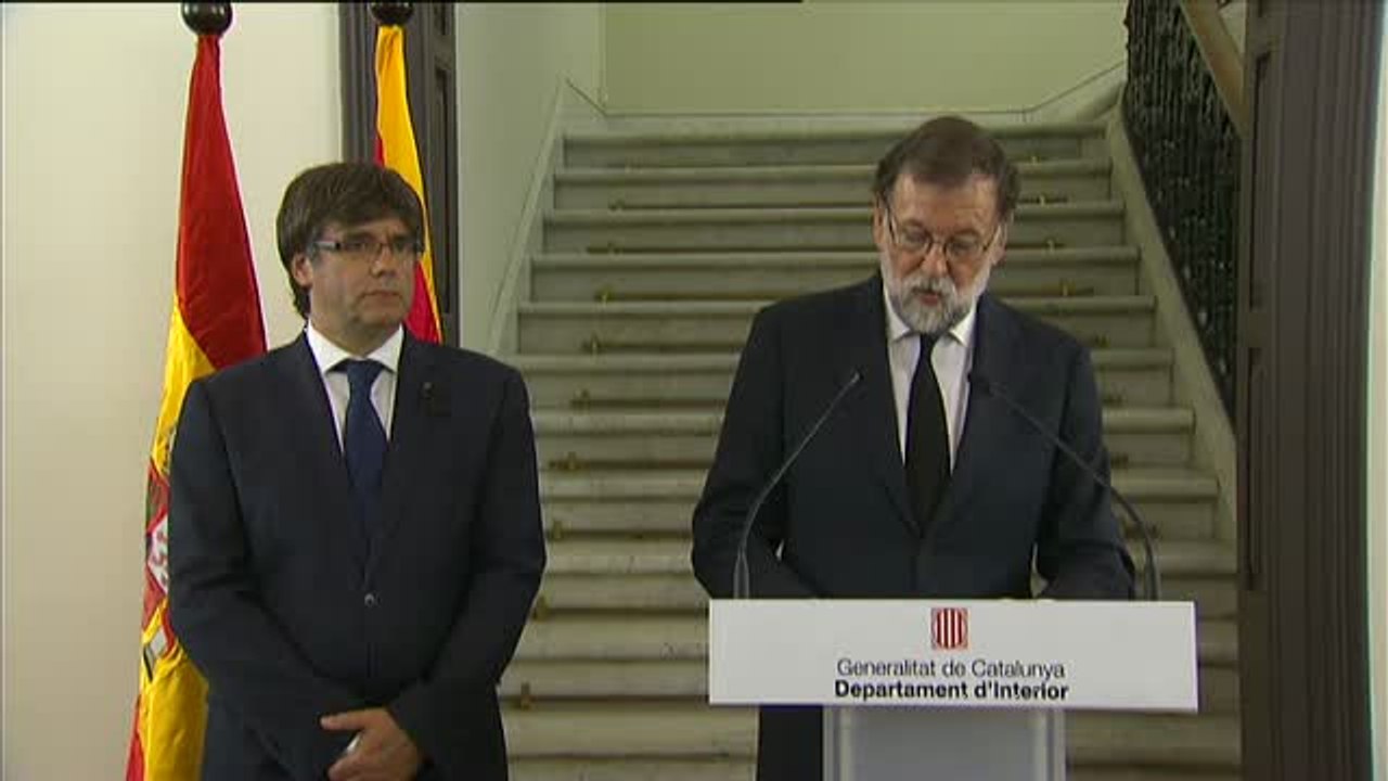 Rajoy pide trabajar "juntos" para esclarecer lo ocurrido en Barcelona