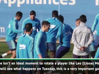 Valverde contemplating resting Messi