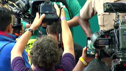 Neymar, protagonista del entrenamiento del Barça en Miami