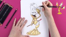 How To Draw.. Lumiere From Beauty And The Beast | Crafts For Kids  Crafty Kids